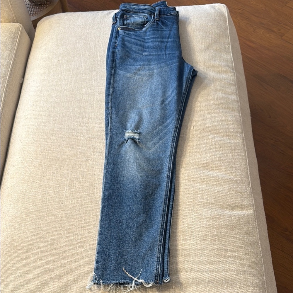 Kut from the Kloth Rachel Fab Ab Mom Jean distressed slim straight denim - Picture 2 of 8